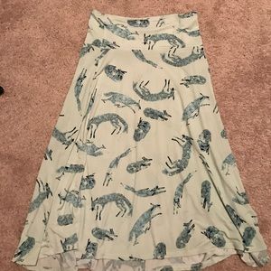 Lularoe Azure Skirt. Fox print!